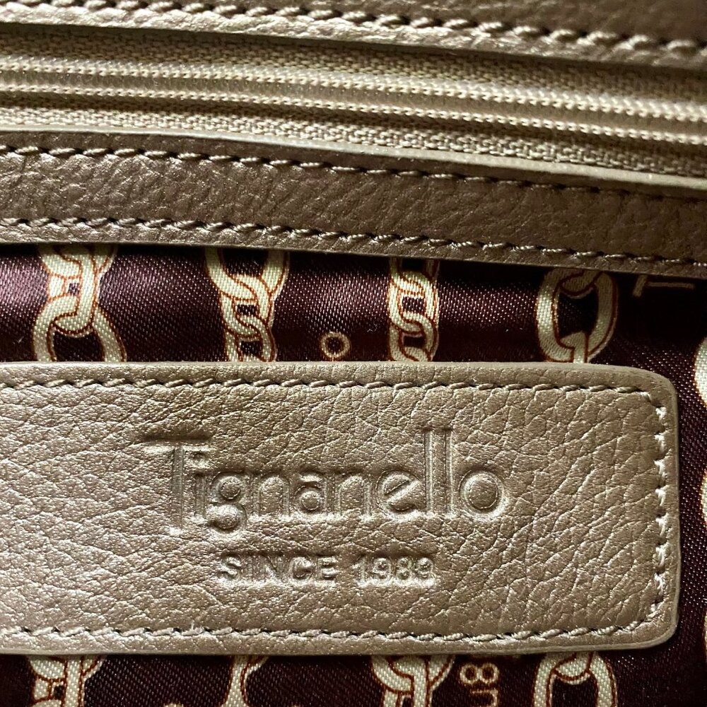 Tignanello Silver Metalic Satchel / Purse - Picture 4 of 6